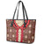 Samoa Siapo Leather Tote Bag Tapa Pattern Mix Ula Fala Hibiscus - Wonder Print Shop