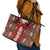 Samoa Siapo Leather Tote Bag Tapa Pattern Mix Ula Fala Hibiscus - Wonder Print Shop