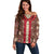 Samoa Siapo Off Shoulder Sweater Tapa Pattern Mix Ula Fala Hibiscus - Wonder Print Shop