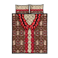 Samoa Siapo Quilt Bed Set Tapa Pattern Mix Ula Fala Hibiscus - Wonder Print Shop