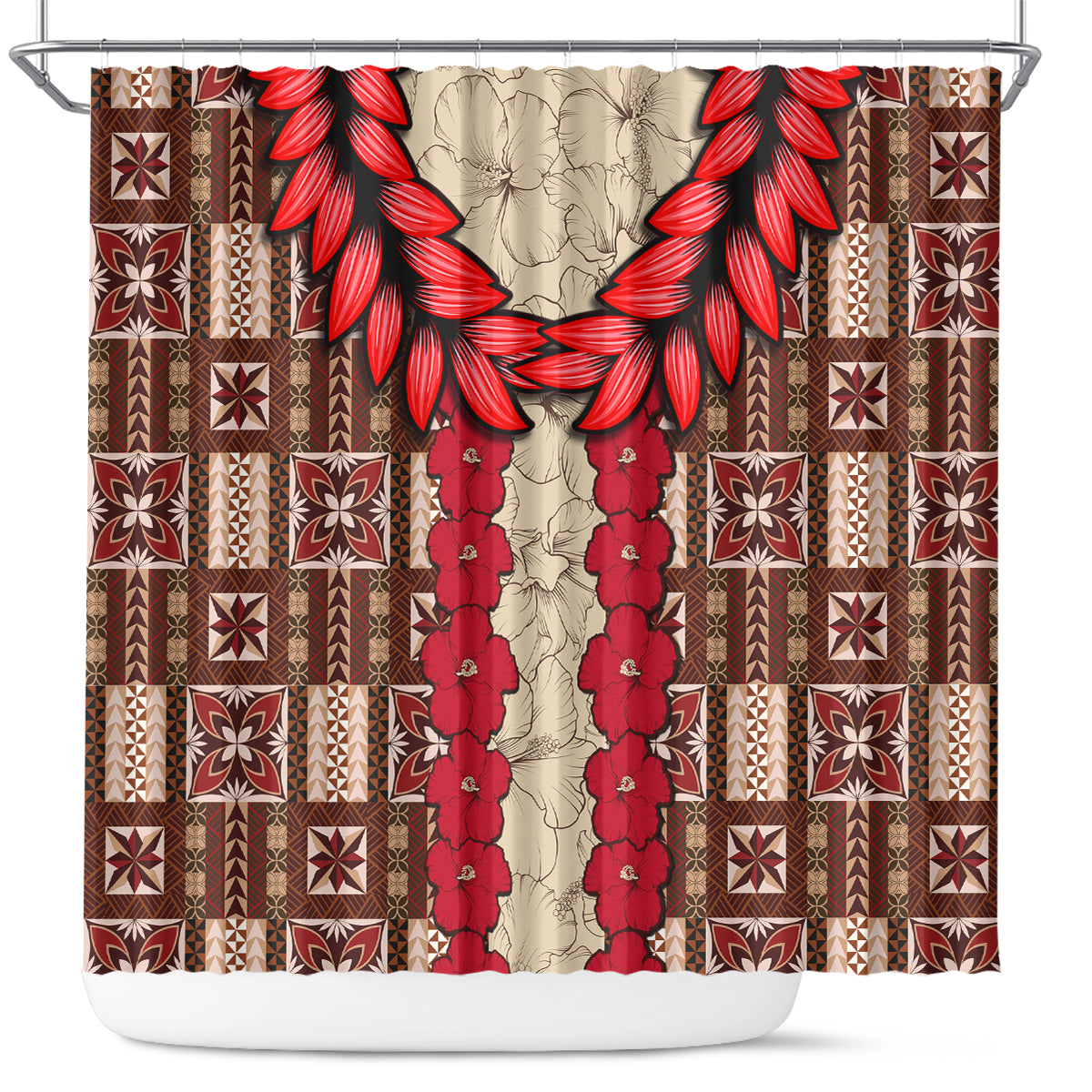 samoa-siapo-shower-curtain-tapa-pattern-mix-ula-fala-hibiscus