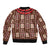 Samoa Siapo Sleeve Zip Bomber Jacket Tapa Pattern Mix Ula Fala Hibiscus - Wonder Print Shop