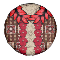 Samoa Siapo Spare Tire Cover Tapa Pattern Mix Ula Fala Hibiscus - Wonder Print Shop