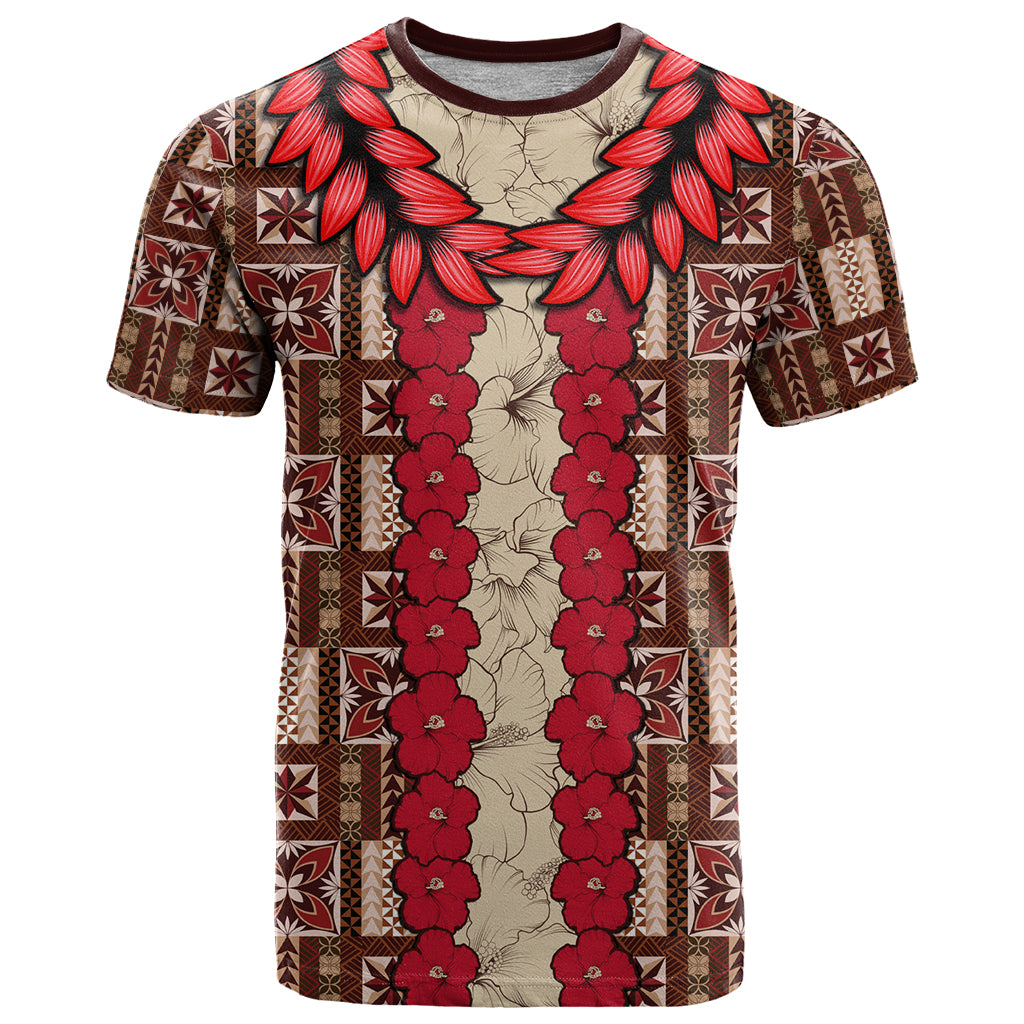 Samoa Siapo T Shirt Tapa Pattern Mix Ula Fala Hibiscus - Wonder Print Shop