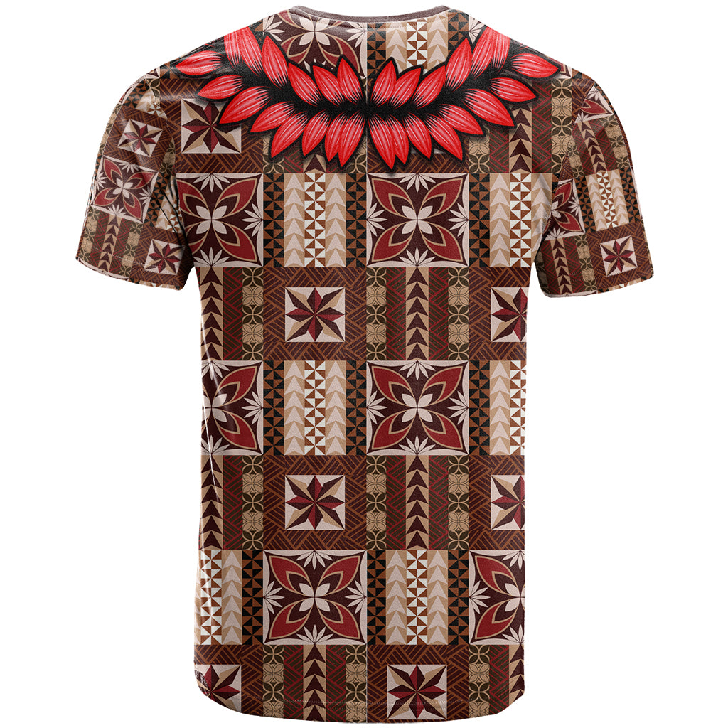 Samoa Siapo T Shirt Tapa Pattern Mix Ula Fala Hibiscus - Wonder Print Shop