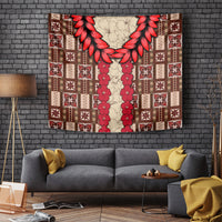 Samoa Siapo Tapestry Tapa Pattern Mix Ula Fala Hibiscus - Wonder Print Shop