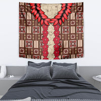 Samoa Siapo Tapestry Tapa Pattern Mix Ula Fala Hibiscus - Wonder Print Shop