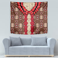 Samoa Siapo Tapestry Tapa Pattern Mix Ula Fala Hibiscus - Wonder Print Shop