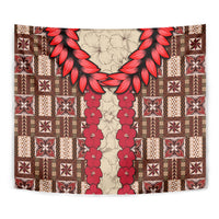 Samoa Siapo Tapestry Tapa Pattern Mix Ula Fala Hibiscus - Wonder Print Shop