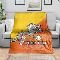 personalised-bhutan-national-day-blanket-coat-of-arms-mix-flag-style