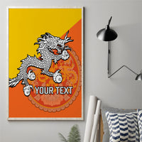 Personalised Bhutan National Day Canvas Wall Art Coat Of Arms Mix Flag Style - Wonder Print Shop