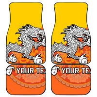 Personalised Bhutan National Day Car Mats Coat Of Arms Mix Flag Style - Wonder Print Shop
