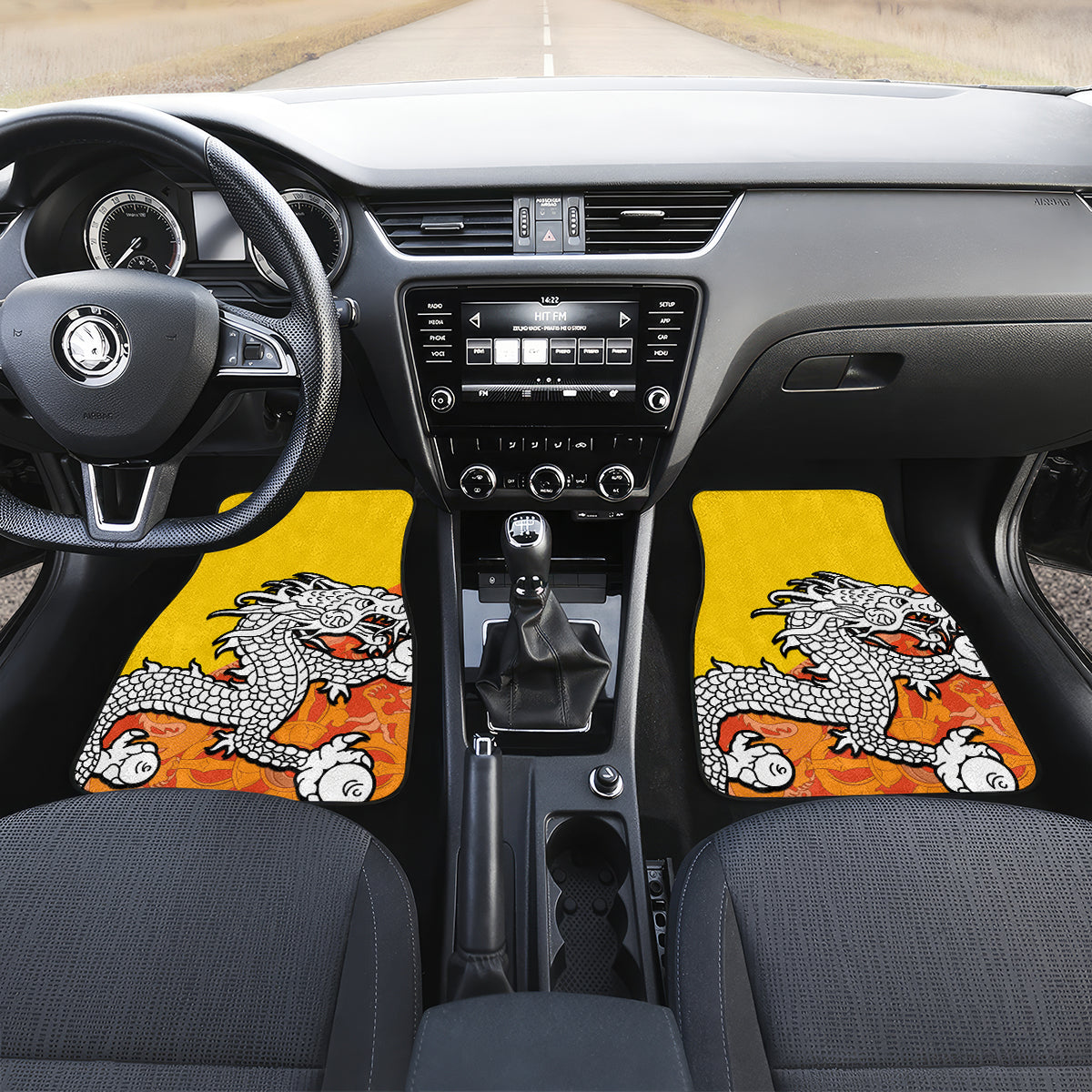 Personalised Bhutan National Day Car Mats Coat Of Arms Mix Flag Style - Wonder Print Shop