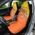 Personalised Bhutan National Day Car Seat Cover Coat Of Arms Mix Flag Style - Wonder Print Shop