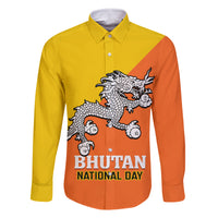 Personalised Bhutan National Day Family Matching Mermaid Dress and Hawaiian Shirt Coat Of Arms Mix Flag Style - Wonder Print Shop