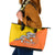 Personalised Bhutan National Day Leather Tote Bag Coat Of Arms Mix Flag Style - Wonder Print Shop