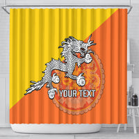 personalised-bhutan-national-day-shower-curtain-coat-of-arms-mix-flag-style