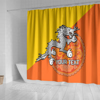 personalised-bhutan-national-day-shower-curtain-coat-of-arms-mix-flag-style
