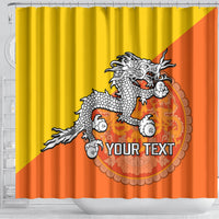personalised-bhutan-national-day-shower-curtain-coat-of-arms-mix-flag-style