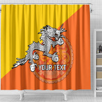 personalised-bhutan-national-day-shower-curtain-coat-of-arms-mix-flag-style
