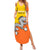 Personalised Bhutan National Day Summer Maxi Dress Coat Of Arms Mix Flag Style - Wonder Print Shop