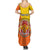 Personalised Bhutan National Day Summer Maxi Dress Coat Of Arms Mix Flag Style - Wonder Print Shop