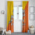 Personalised Bhutan National Day Window Curtain Coat Of Arms Mix Flag Style - Wonder Print Shop