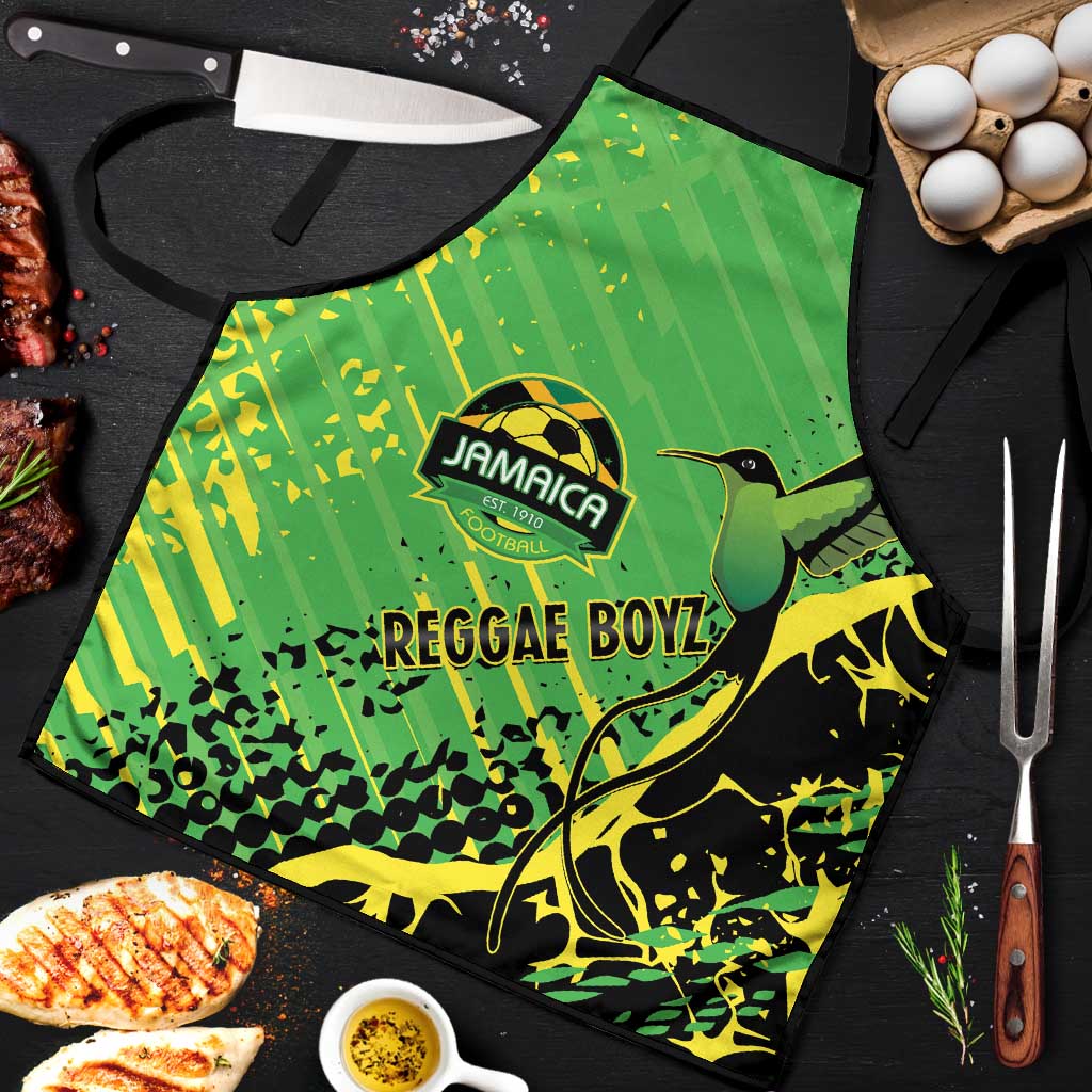Jamaica Football Apron Come On Reggae Boyz Red-billed streamertail - Wonder Print Shop