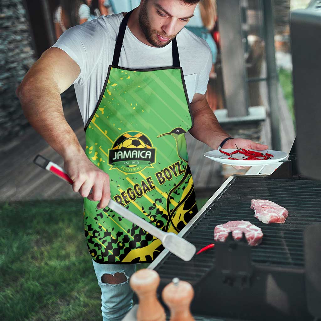 Jamaica Football Apron Come On Reggae Boyz Red-billed streamertail - Wonder Print Shop