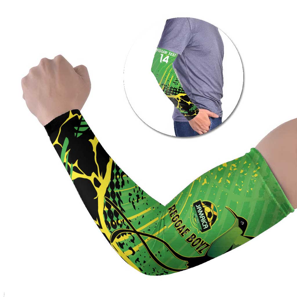 Custom Jamaica Football Arm Sleeves Come On Reggae Boyz Red-billed streamertail - Wonder Print Shop
