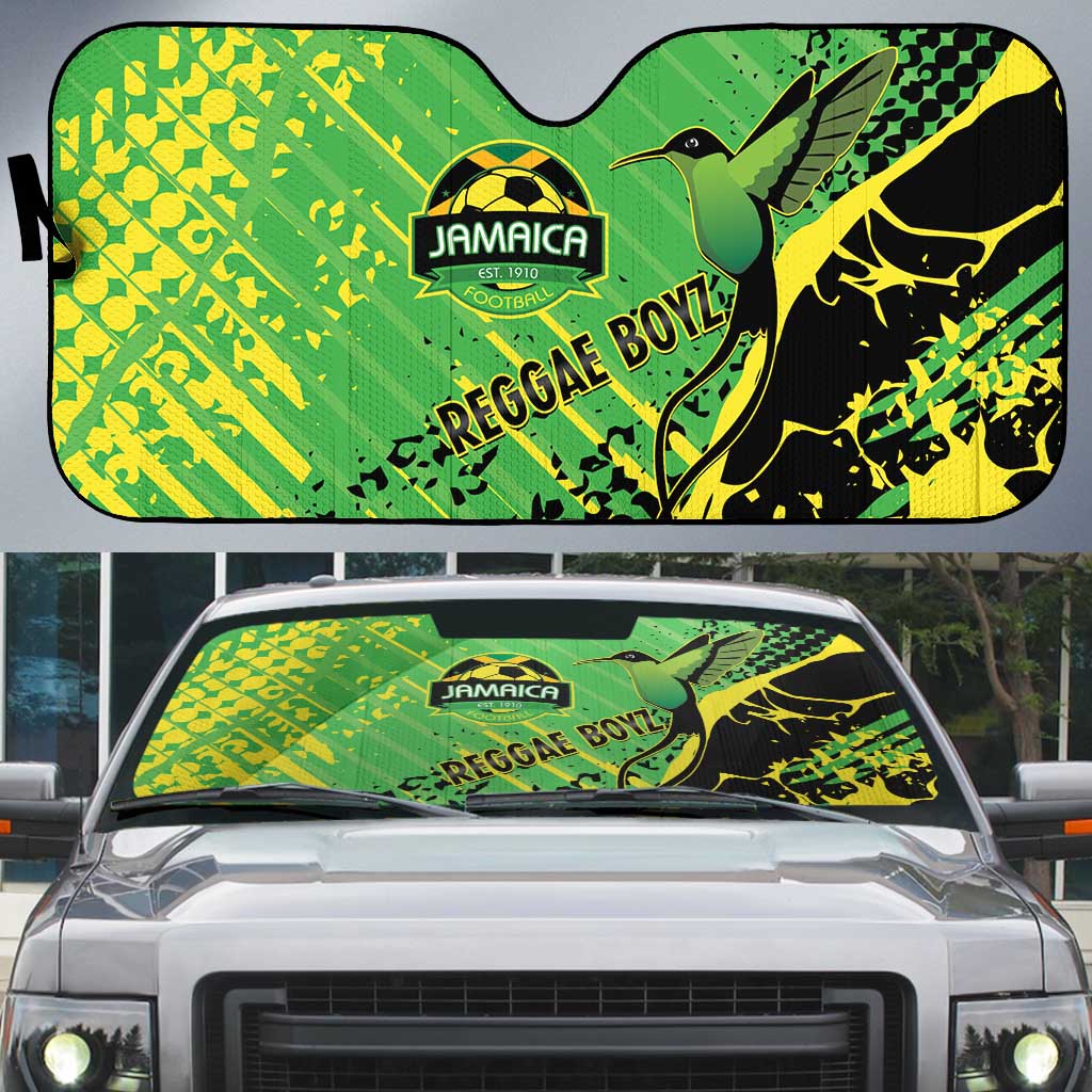 Jamaica Football Auto Sun Shade Come On Reggae Boyz Red-billed streamertail - Wonder Print Shop
