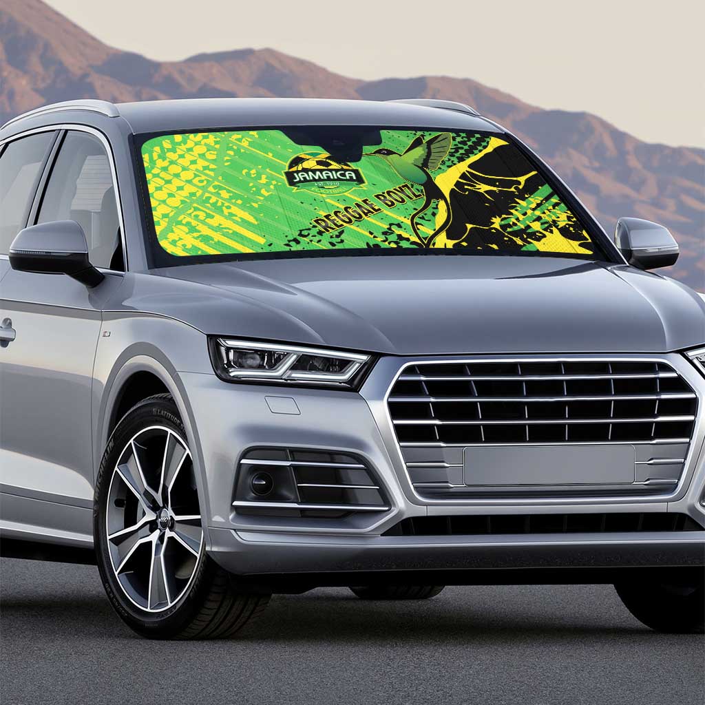 Jamaica Football Auto Sun Shade Come On Reggae Boyz Red-billed streamertail - Wonder Print Shop