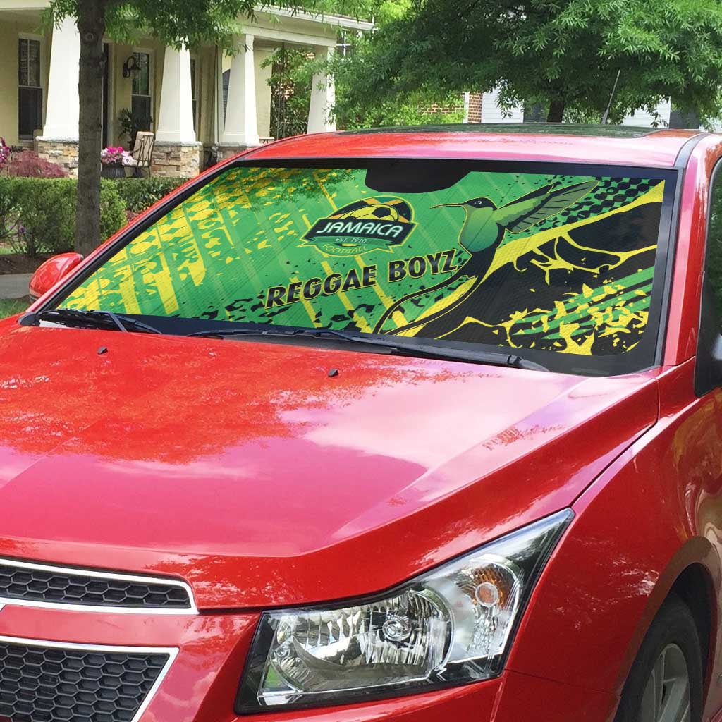 Jamaica Football Auto Sun Shade Come On Reggae Boyz Red-billed streamertail - Wonder Print Shop