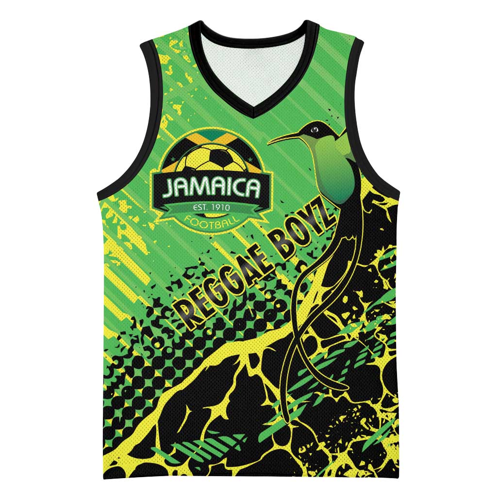 Custom Jamaica Football Basketball Jersey Come On Reggae Boyz Red-billed streamertail - Wonder Print Shop