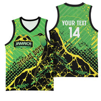Custom Jamaica Football Basketball Jersey Come On Reggae Boyz Red-billed streamertail - Wonder Print Shop