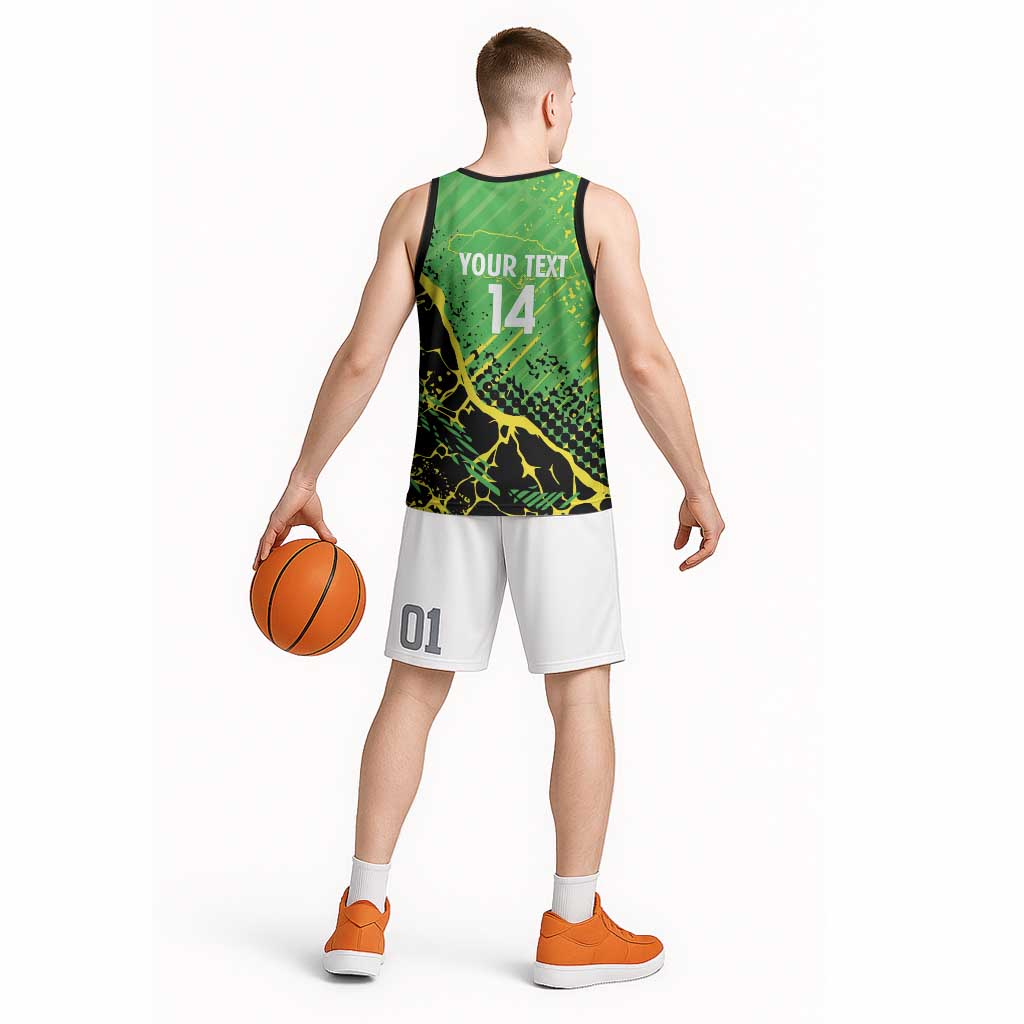 Custom Jamaica Football Basketball Jersey Come On Reggae Boyz Red-billed streamertail - Wonder Print Shop