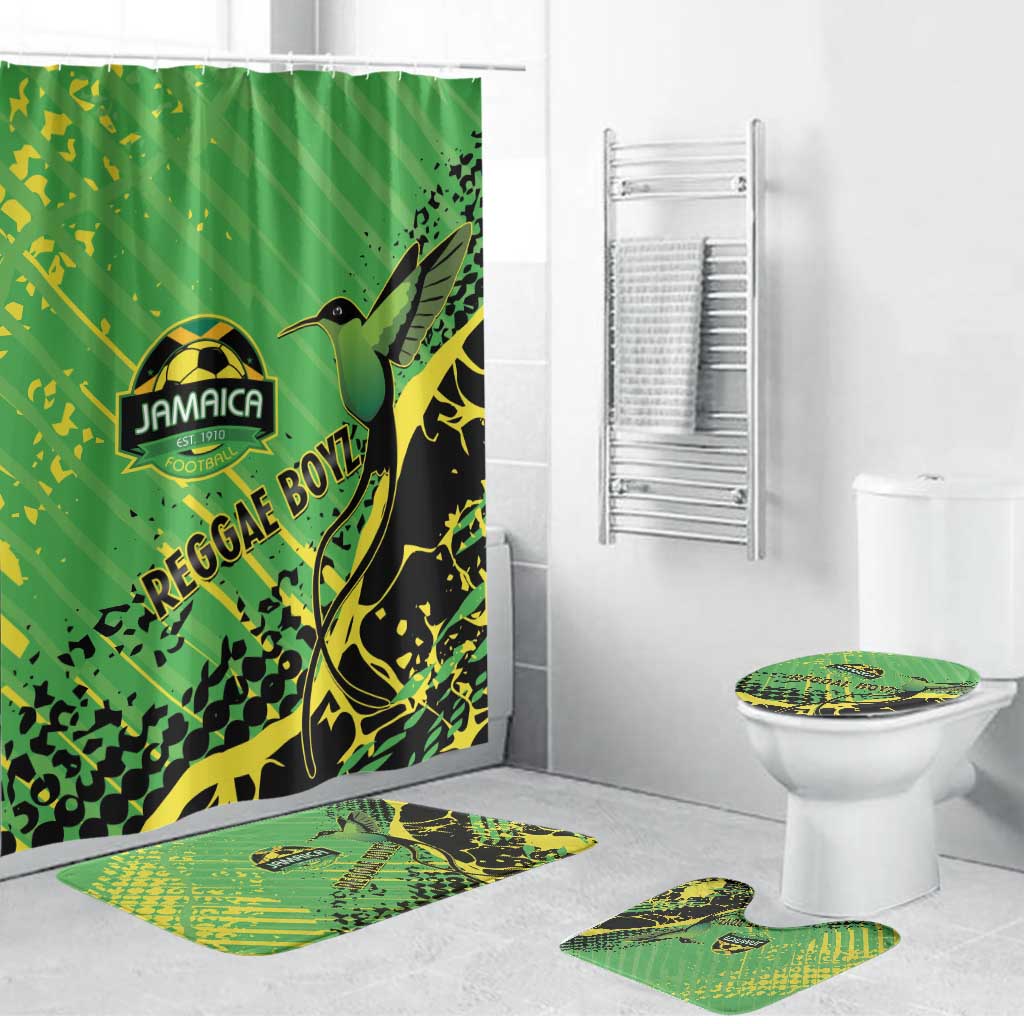 Jamaica Football Bathroom Set Come On Reggae Boyz Red-billed streamertail - Wonder Print Shop