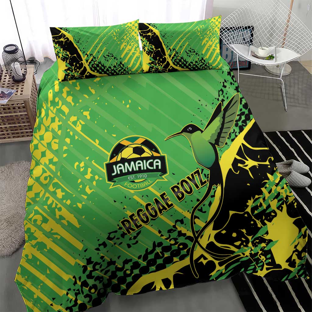 Jamaica Football Bedding Set Come On Reggae Boyz Red-billed streamertail - Wonder Print Shop