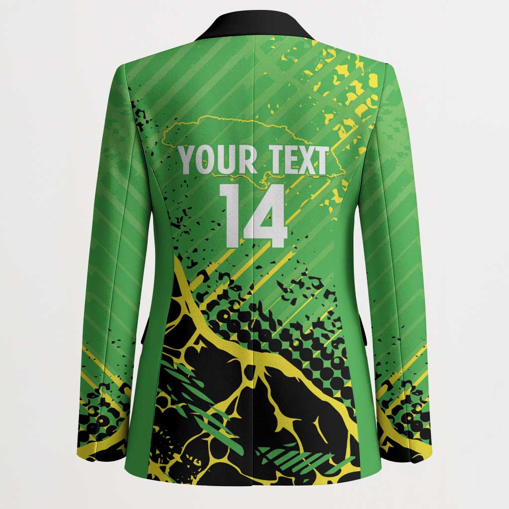 Custom Jamaica Football Blazer Come On Reggae Boyz Red-billed streamertail - Wonder Print Shop