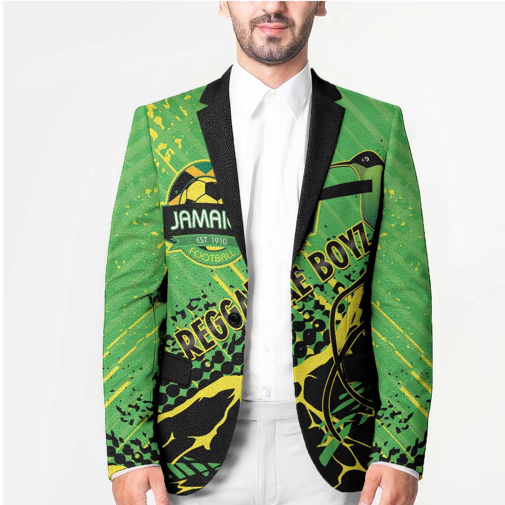 Custom Jamaica Football Blazer Come On Reggae Boyz Red-billed streamertail - Wonder Print Shop