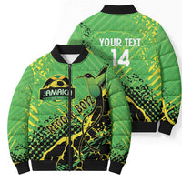 Custom Jamaica Football Bomber Puffer Jacket Come On Reggae Boyz Red-billed streamertail - Wonder Print Shop