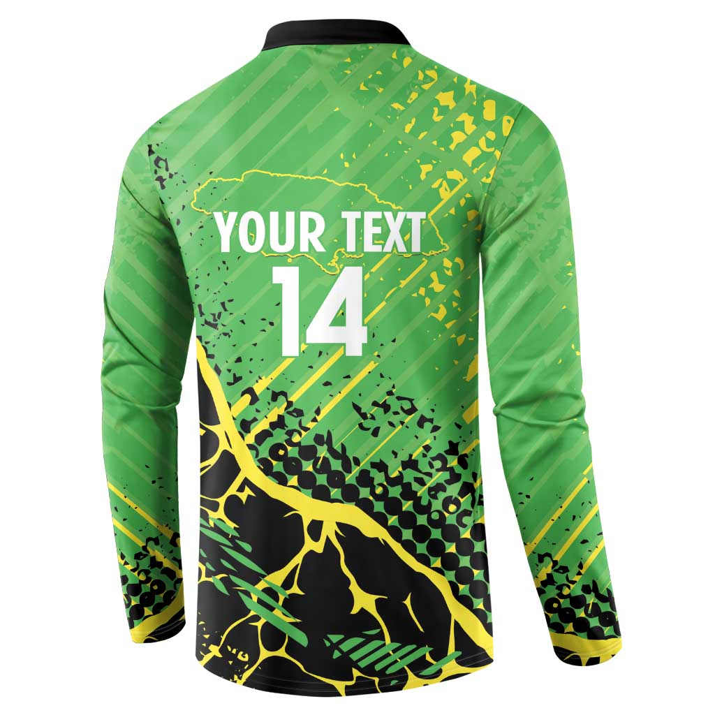 Custom Jamaica Football Button Sweatshirt Come On Reggae Boyz Red-billed streamertail - Wonder Print Shop