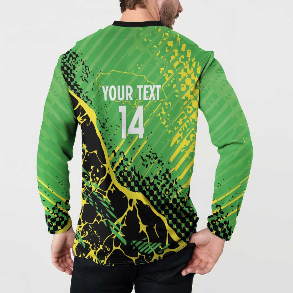 Custom Jamaica Football Button Sweatshirt Come On Reggae Boyz Red-billed streamertail - Wonder Print Shop