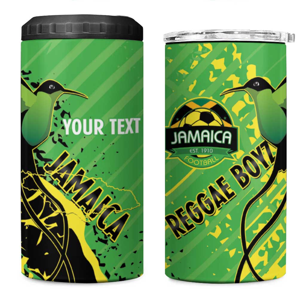 Custom Jamaica Football 4 in 1 Can Cooler Tumbler Come On Reggae Boyz Red-billed streamertail - Wonder Print Shop