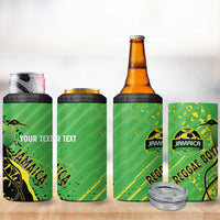 Custom Jamaica Football 4 in 1 Can Cooler Tumbler Come On Reggae Boyz Red-billed streamertail - Wonder Print Shop