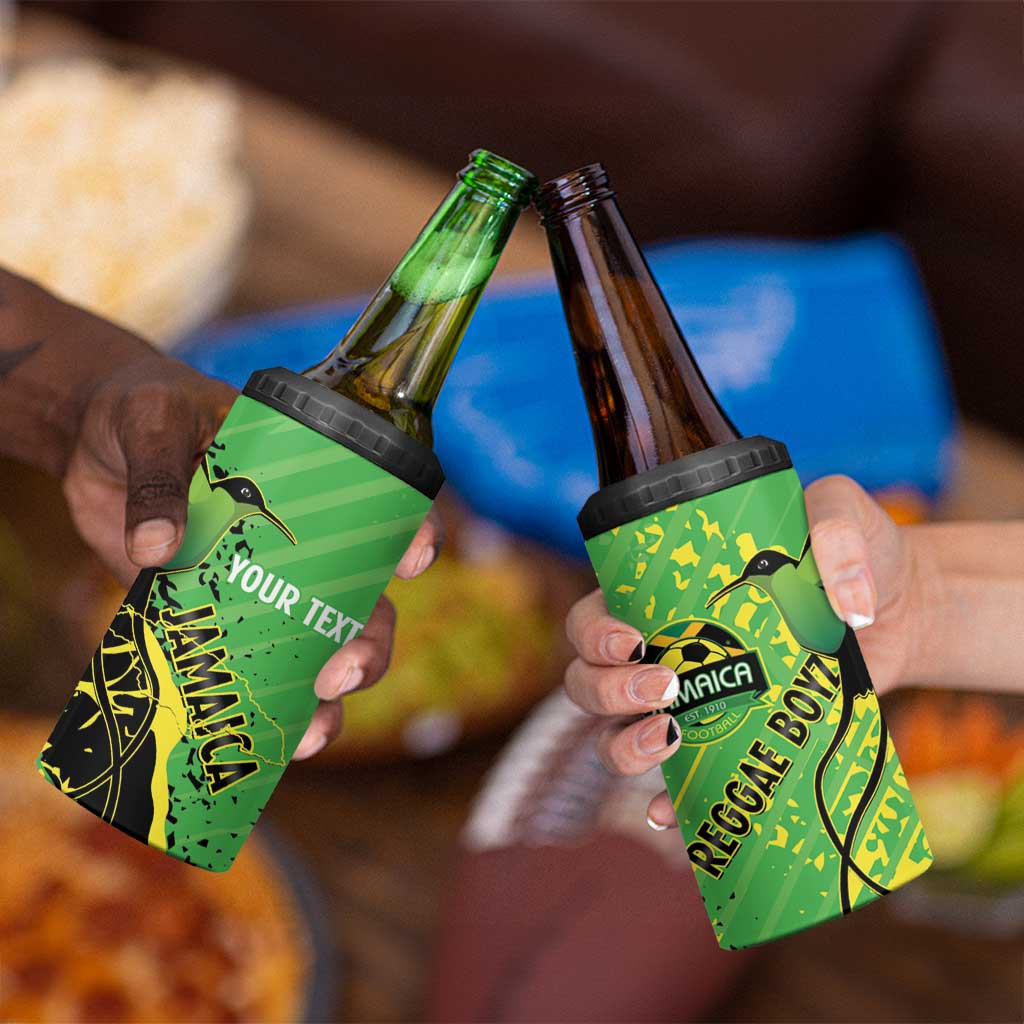Custom Jamaica Football 4 in 1 Can Cooler Tumbler Come On Reggae Boyz Red-billed streamertail - Wonder Print Shop