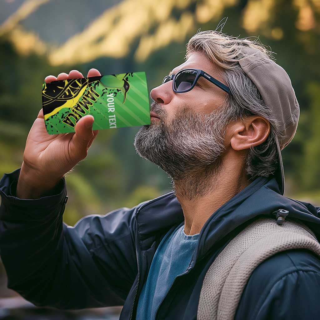 Custom Jamaica Football 4 in 1 Can Cooler Tumbler Come On Reggae Boyz Red-billed streamertail - Wonder Print Shop