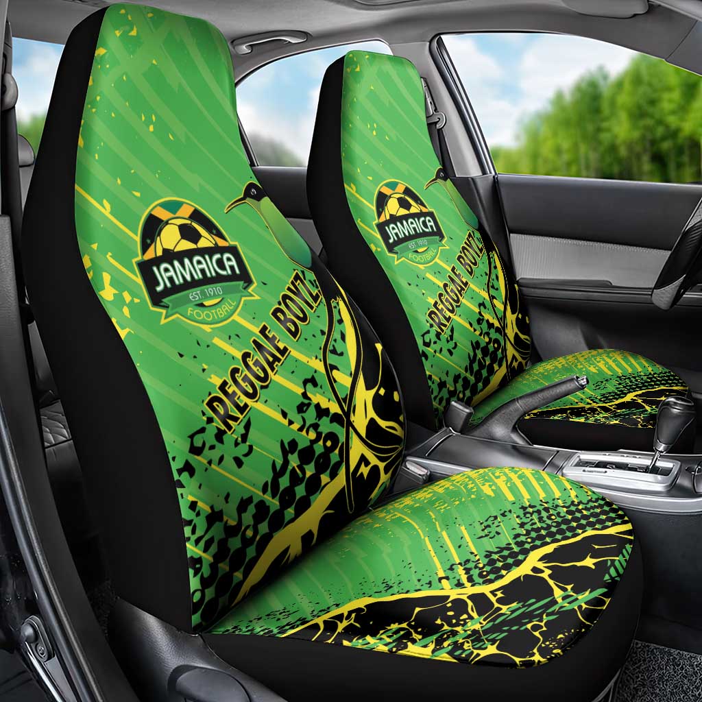 Jamaica Football Car Seat Cover Come On Reggae Boyz Red-billed streamertail - Wonder Print Shop