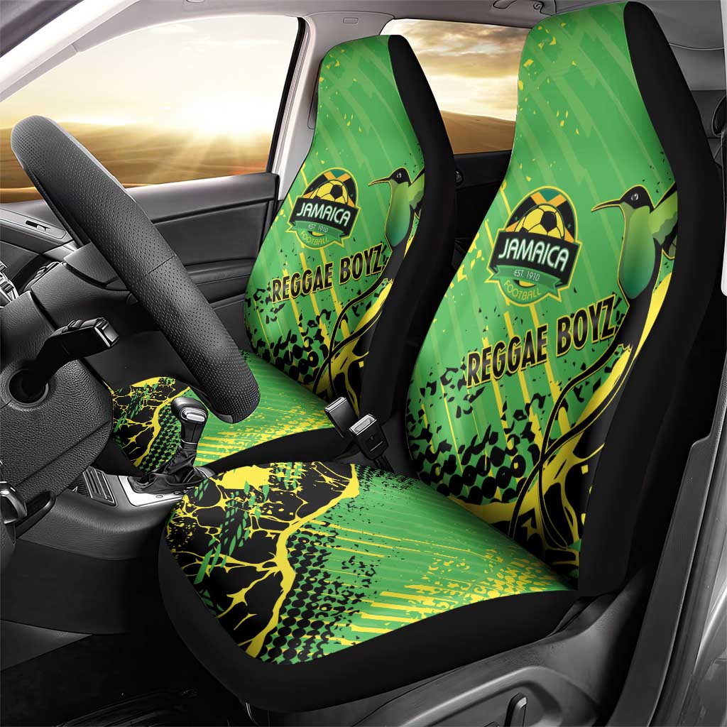 Jamaica Football Car Seat Cover Come On Reggae Boyz Red-billed streamertail - Wonder Print Shop