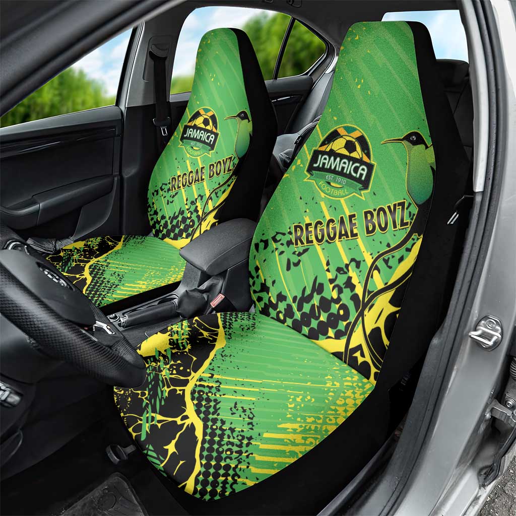 Jamaica Football Car Seat Cover Come On Reggae Boyz Red-billed streamertail - Wonder Print Shop